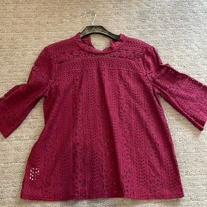 Loft Womens Crotchet Blouse